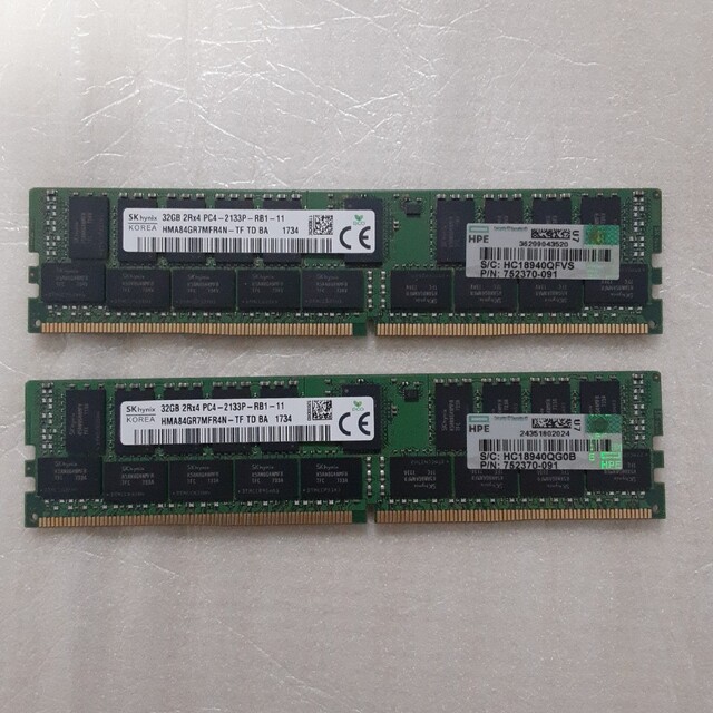 DDR4 PC4 2133P メモリ 64GB ( 32GB ×2 ) RAM