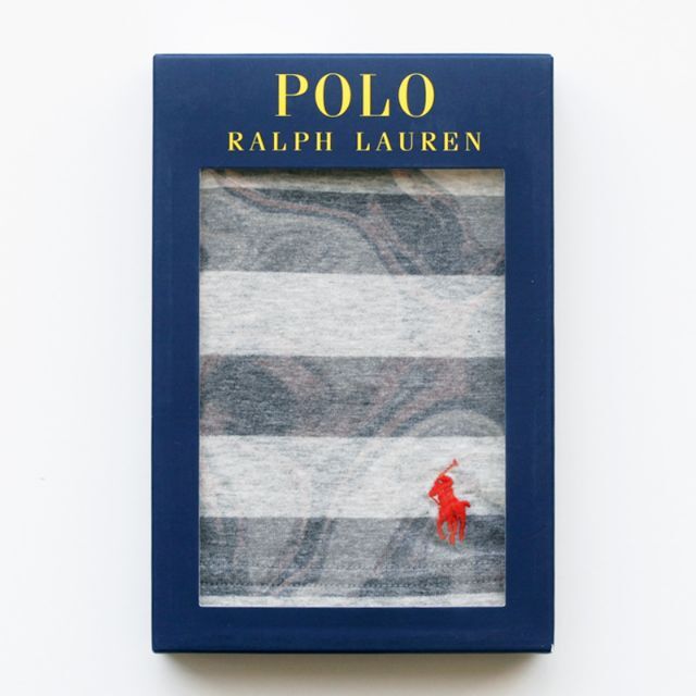 POLO RALPH LAUREN(ポロラルフローレン)のサイズM ローライズ ボーダー GY ポロ ラルフ ボクサ パンツ メンズのアンダーウェア(ボクサーパンツ)の商品写真