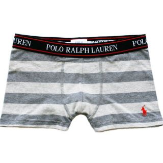 ポロラルフローレン(POLO RALPH LAUREN)のサイズM ローライズ ボーダー GY ポロ ラルフ ボクサ パンツ(ボクサーパンツ)