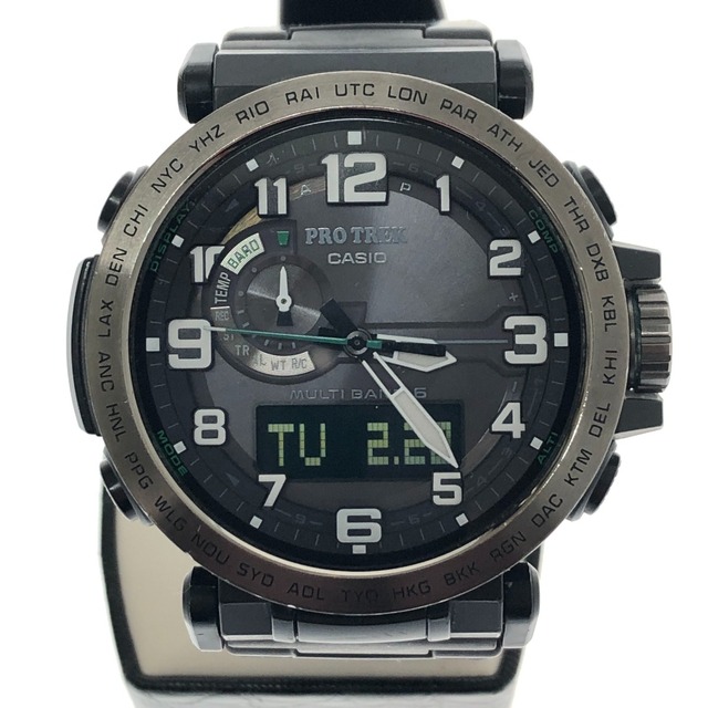 □□CASIO カシオ 腕時計 PRO TREK 電波ソーラー ラバー PRW-6600Y