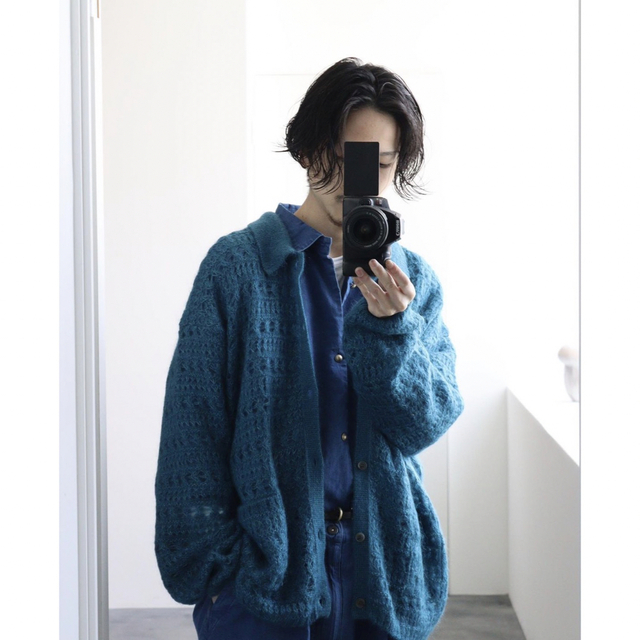 YOKE(ヨーク)の完売品 YOKE ヨーク MOHAIR SILK MESH KNIT SHIRT メンズのトップス(カーディガン)の商品写真