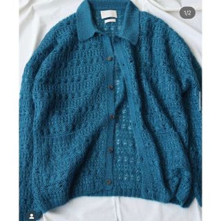 ヨーク(YOKE)の完売品 YOKE ヨーク MOHAIR SILK MESH KNIT SHIRT(カーディガン)