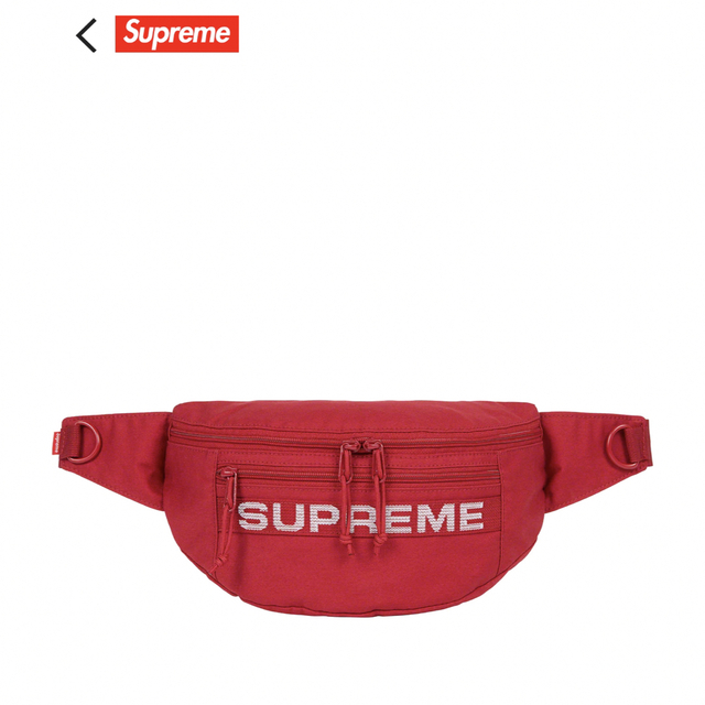 23SS Supreme Field Waist Bag Red