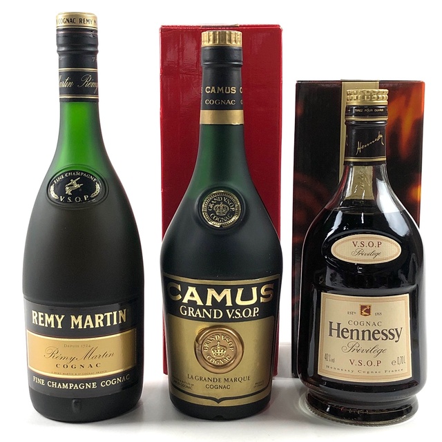 3本 REMY MARTIN CAMUS Hennessy コニャックの通販 by バイセル ラクマ