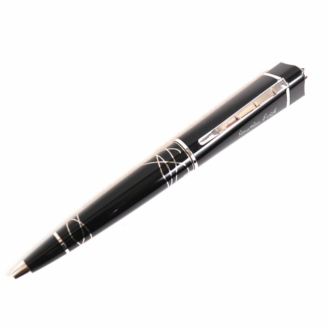 極美品◆MONTBLANC モンブラン ジョナサン スウィフト 限定 01536/14600 ホワイトスター ツイスト式 ボールペン 黒×銀 筆記確認済み◎