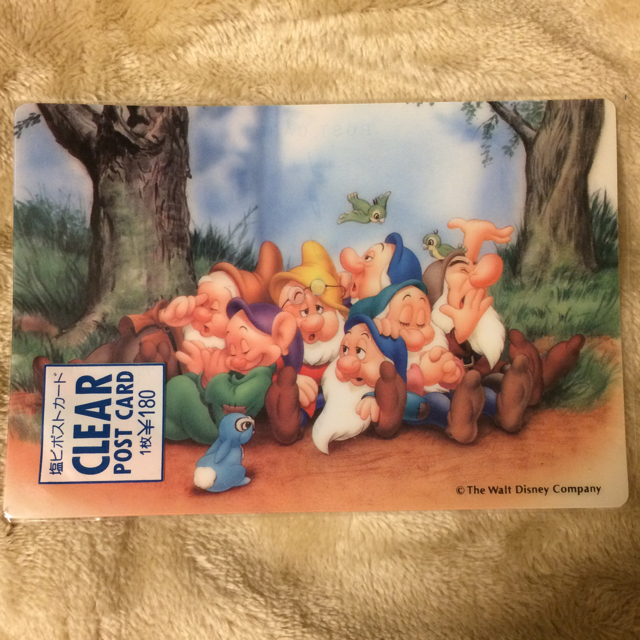 白雪姫(シラユキヒメ)の塩ビポストカード 7人の小人 ディズニー 7人のこびと エンタメ/ホビーのおもちゃ/ぬいぐるみ(キャラクターグッズ)の商品写真