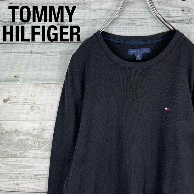 TOMMY HILFIGER - トミーヒルフィガー 古着 ワンポイント刺繍 フラッグ ...