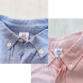 ベビーギャップ(babyGAP)の2枚セット キッズボタンダウンシャツ 80センチ　(シャツ/カットソー)