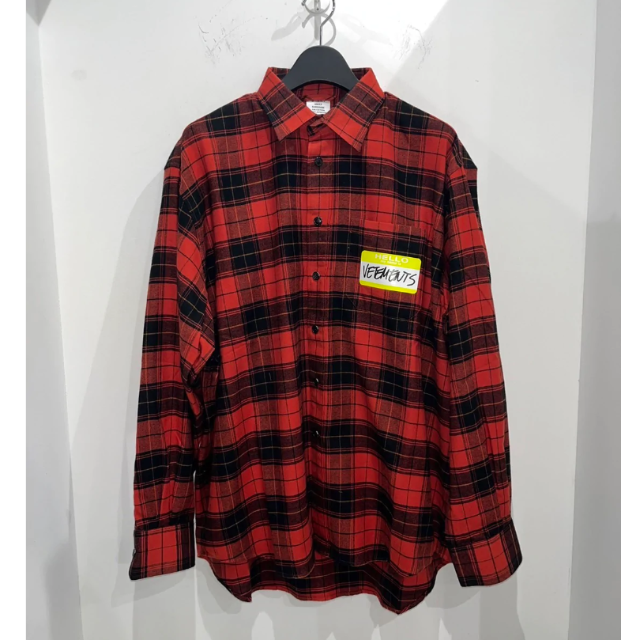 VETEMENTS ヴェトモン チェックシャツ 公式 49.0%割引 stockshoes.co