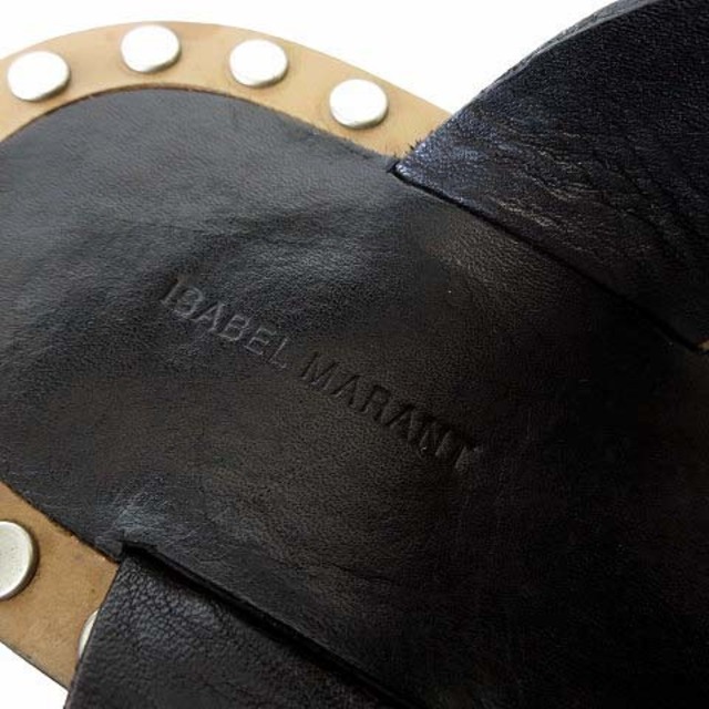 Isabel Marant(イザベルマラン)のイザベルマラン イタリア製 サンダル レザー スタッズ 36 黒 23cm レディースの靴/シューズ(サンダル)の商品写真