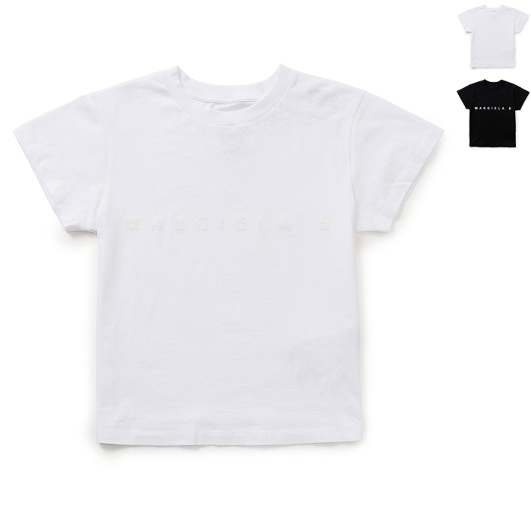 エム エム シックス メゾン マルジェラ MM6 MAISON MARGIELA Tシャツ ズーム ロゴ トップス クルーネック ショートスリーブ S52GC0265 S24312コットン100％サイズ