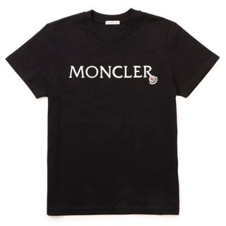 モンクレール(MONCLER)のモンクレール MONCLER Tシャツ ロゴ コットンシャツ ショートスリーブ ブラック 2023年春夏新作 0938C00009 829HP 999(Tシャツ(半袖/袖なし))