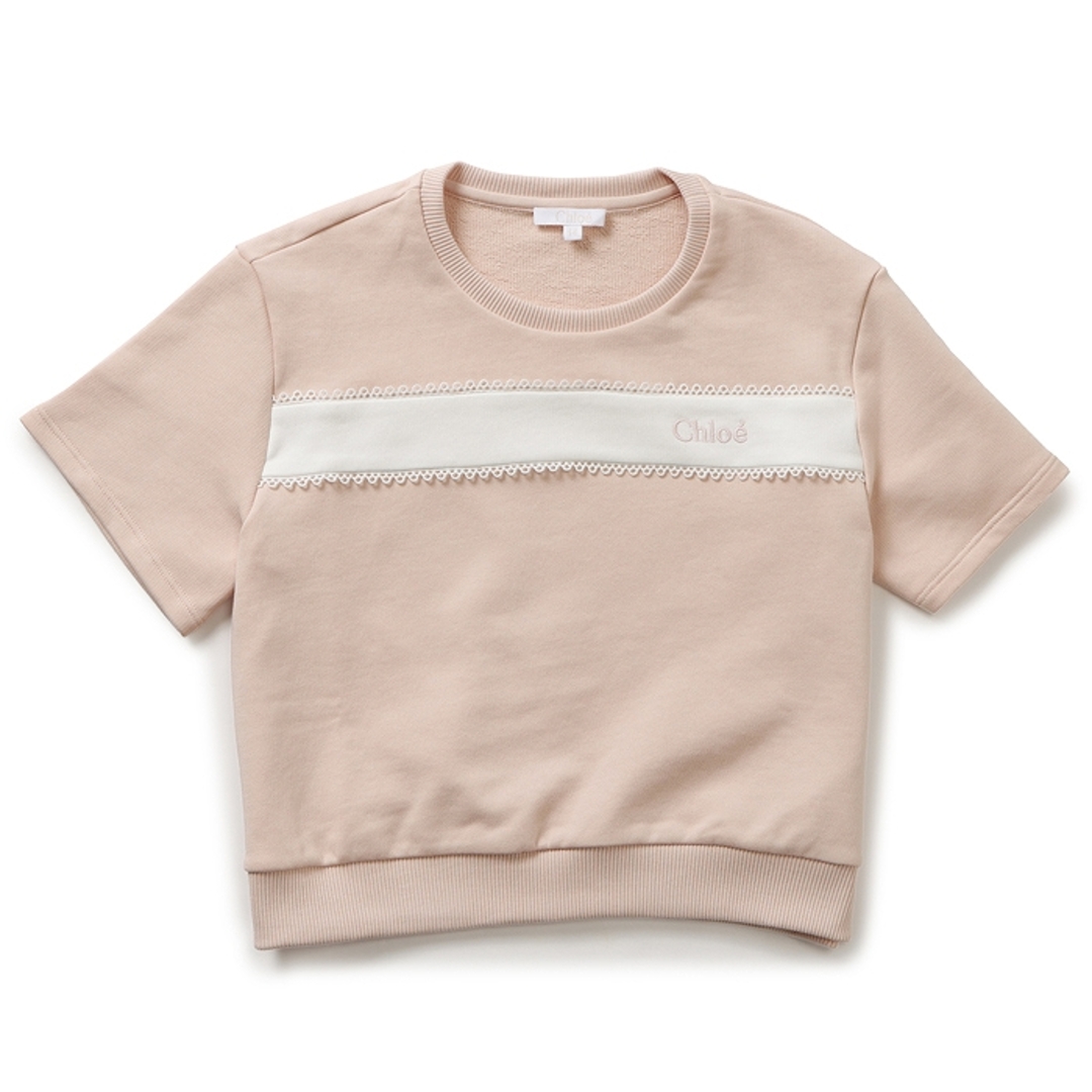 Chloe - クロエ CHLOE 【大人もOK】キッズ Tシャツ レース ロゴ ピンク