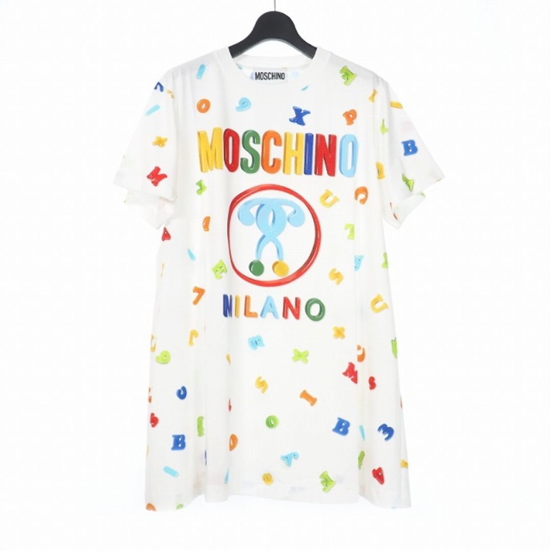 MOSCHINO(モスキーノ)のモスキーノ ダブルクエスチョン プリント ワンピース Tシャツ カットソー 総柄 メンズのトップス(Tシャツ/カットソー(半袖/袖なし))の商品写真