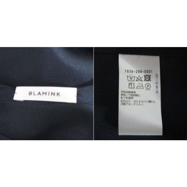 ブラミンクBLAMINK シルクインティメイトブラウス 紺 - 9