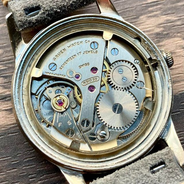 【不動品】グリュエン アンティーク 腕時計 1960年代 手巻き メンズ.