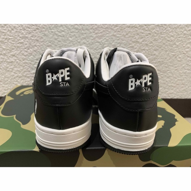 ☆新品☆ APE bapesta ホワイト ブラック レザー 25cm kaws | www