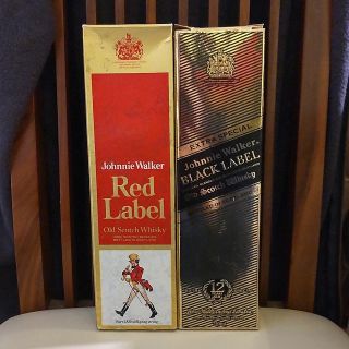 Johnnie Walker ブラックラベル 12年 レッドラベル 希少 古酒(ウイスキー)