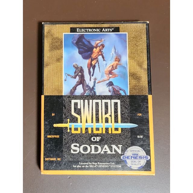 【当時品・美品・貴重】US版 Sword of Sodan　メガドライブ ソフト
