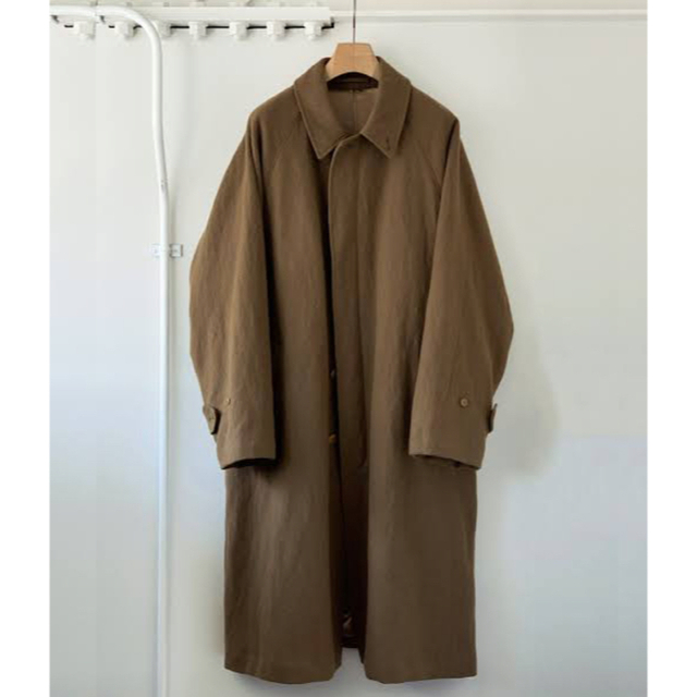 最安 COMOLI - comoli リネンウール バルカラーコート ステンカラー