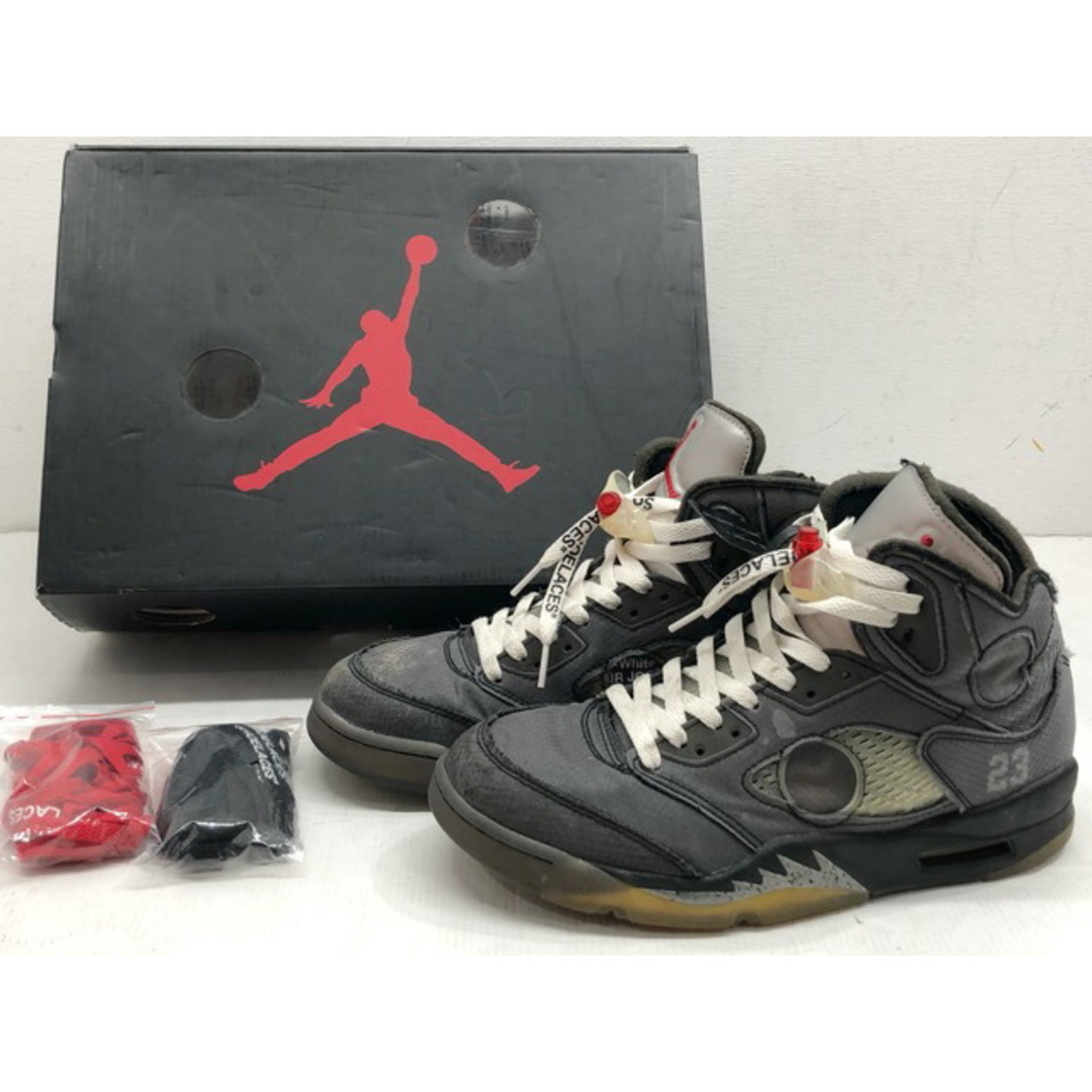 NIKE × OFF-WHITE ナイキ オフホワイト AIR JORDAN 5 RETRO SP エア ジョーダン 5 レトロ スニーカー / CT8480-001 26.5cm 【007】