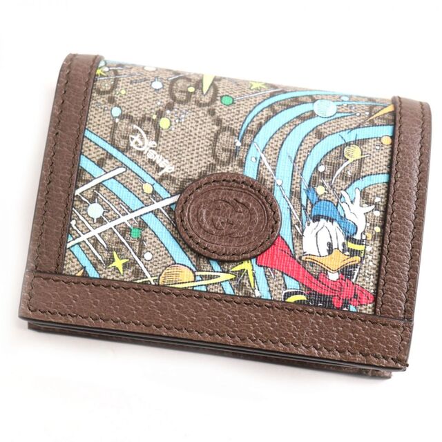 未使用品◇グッチ×ディズニー 648121 GGスプリーム ドナルドダッグ 二