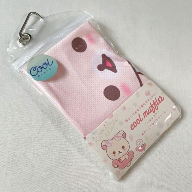 サンエックス(サンエックス)の新品未使用◆コリラックマクールマフラー熱中症対策ピンク系cool muffler エンタメ/ホビーのアニメグッズ(タオル)の商品写真