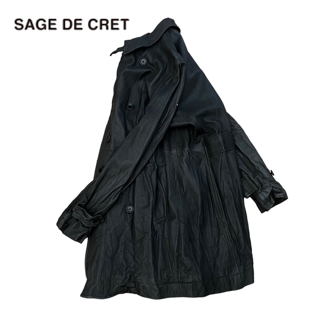 【sage de cret 】ラムレザー　ロングジャケット