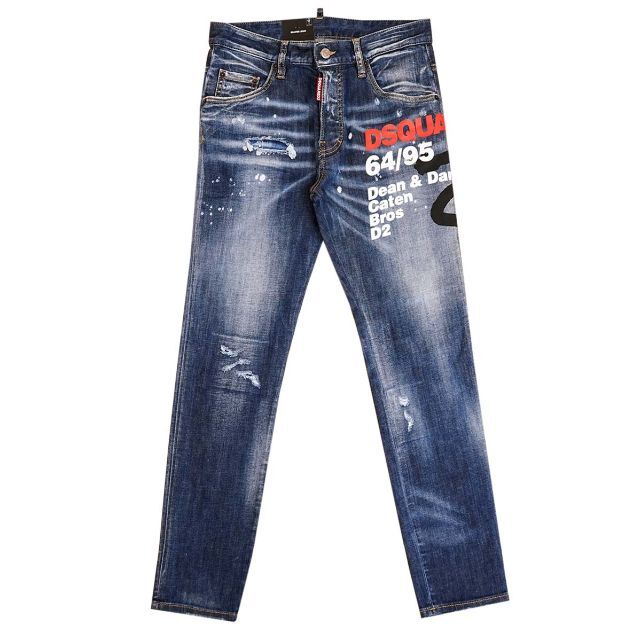 パンツジーンズ DSQUARED2 S74LB1084 ネイビーブルー サイズ46