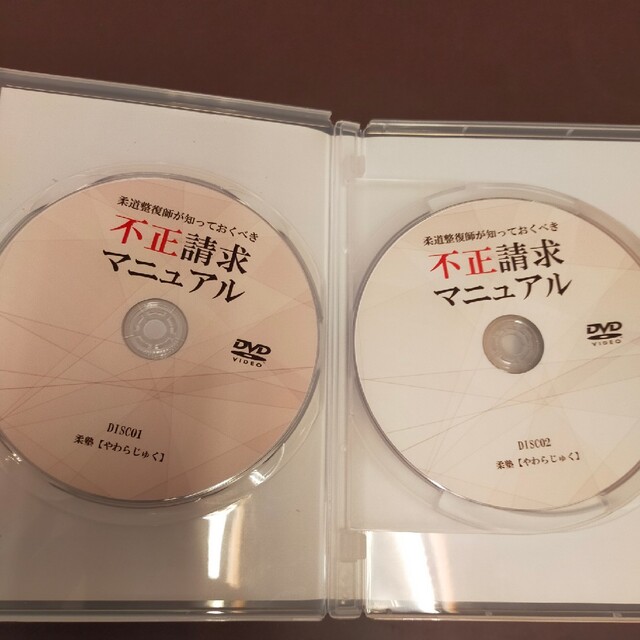 柔道整復師が知っておくべき不正請求マニュアル DVD3枚　資料CD パンフレット