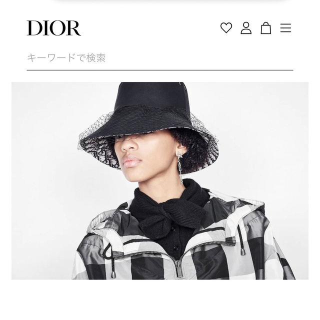 Christian Dior - Dior チュール付き バケットハット バケハの通販 by