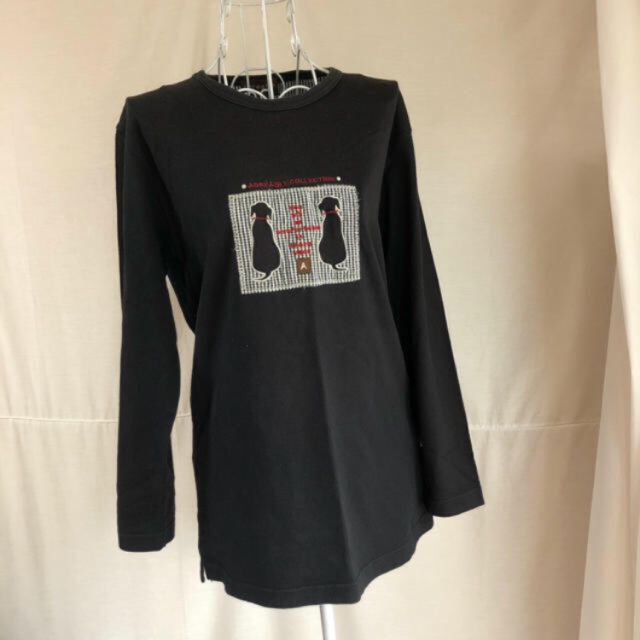 PANAMA BOY(パナマボーイ)の限定値下 vintage カントリー ドッグ チェック パッチワーク ロンT レディースのトップス(Tシャツ(長袖/七分))の商品写真