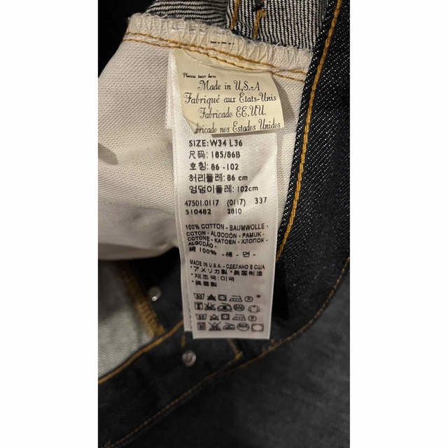 LEVI'S LVC 47 501 XX 米国製 W 34L36 新品未使用