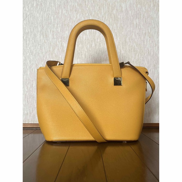 ◇ CELINE セリーヌ ヴィンテージ 2wayハンドバッグ イエローカラー-