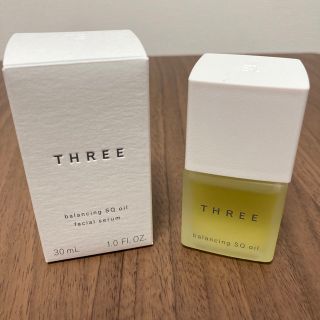 スリー(THREE)の美品　箱付き　THREE  バランシング SQ オイル R 30ml(美容液)