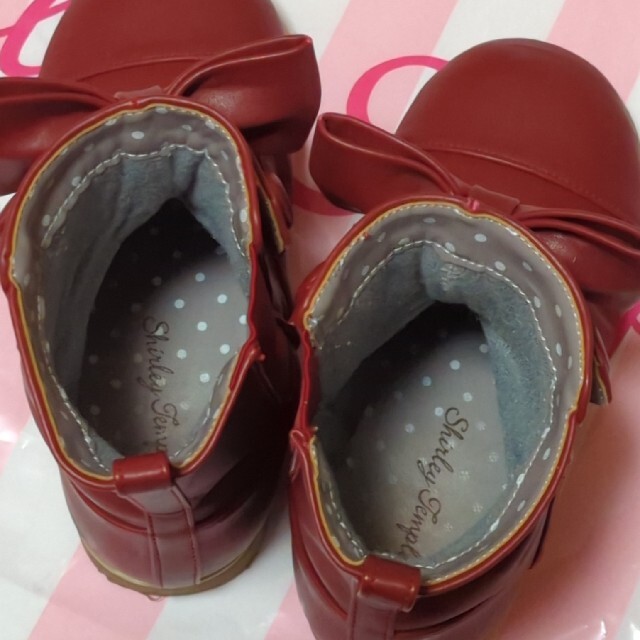 Shirley Temple(シャーリーテンプル)のシャーリーテンプル　ブーツ　赤　18cm キッズ/ベビー/マタニティのキッズ靴/シューズ(15cm~)(ブーツ)の商品写真