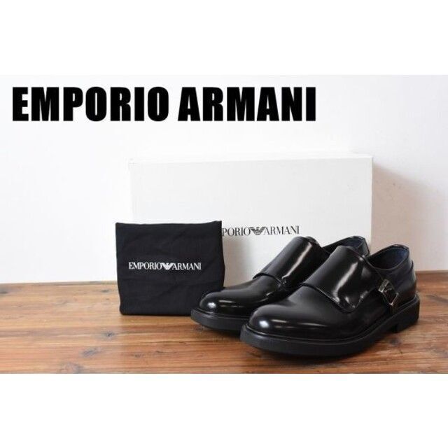 MN AE0009 新品未使用 ARMANI エンポリオアルマーニ ガラスレザー11ソール高さ