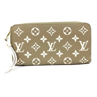 ルイヴィトン(LOUIS VUITTON)のルイヴィトン LOUIS VUITTON ジッピーウォレット M81280 モノグラムアンプラント ロゴ/ロングウォレット 長財布 モノグラムアンプラントレザー カーキ(財布)