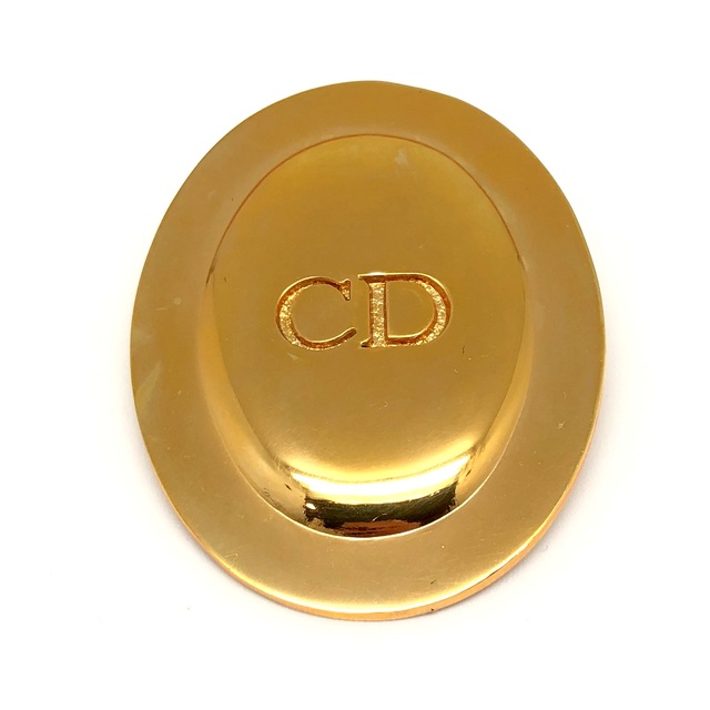 Christian Dior ディオール ブローチ ゴールド CDロゴ