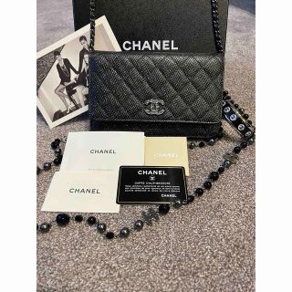 シャネル(CHANEL)の美品⭐︎シャネル　ブラック　チェーンウォレット(ショルダーバッグ)