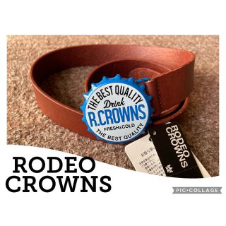 ロデオクラウンズ(RODEO CROWNS)の新品 ロデオクラウンズ クラウンキャップ ベルト お洒落 牛革 即完売 大人気(ベルト)