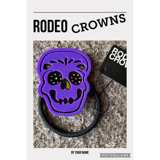 ロデオクラウンズ(RODEO CROWNS)の新品 ロデオクラウンズ スカル ドクロ ヘアゴム カラフル クリスタル(ヘアゴム/シュシュ)