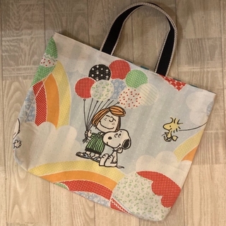 ★SALE★PEANUTS シーツリメイク レッスンバッグ スヌーピー(バッグ/レッスンバッグ)