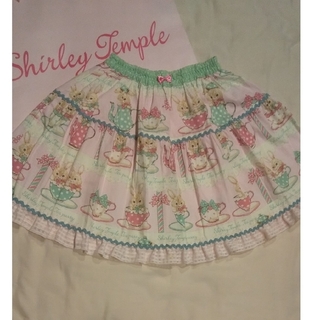 シャーリーテンプル(Shirley Temple)の美品 130 うさぎティーカップ スカート シャーリーテンプル(スカート)