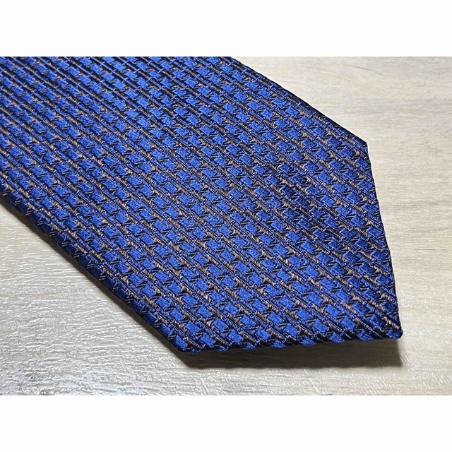 春セール!Hackett Londonハケットネイビーブラウン織タイ www.jaiba