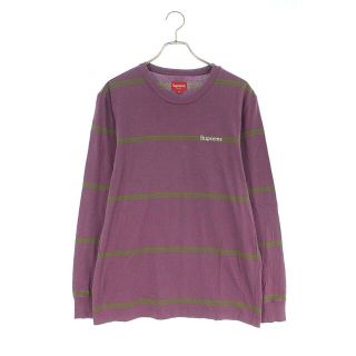 シュプリーム(Supreme)のシュプリーム ボーダーストライプ長袖カットソー メンズ M(Tシャツ/カットソー(七分/長袖))