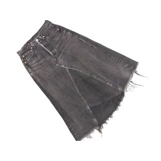 リーバイス(Levi's)のLEVI'S リーバイス 501 501-0185 ボタンフライ カットオフ ロング デニムスカート size27/黒 ■■ レディース(ロングスカート)