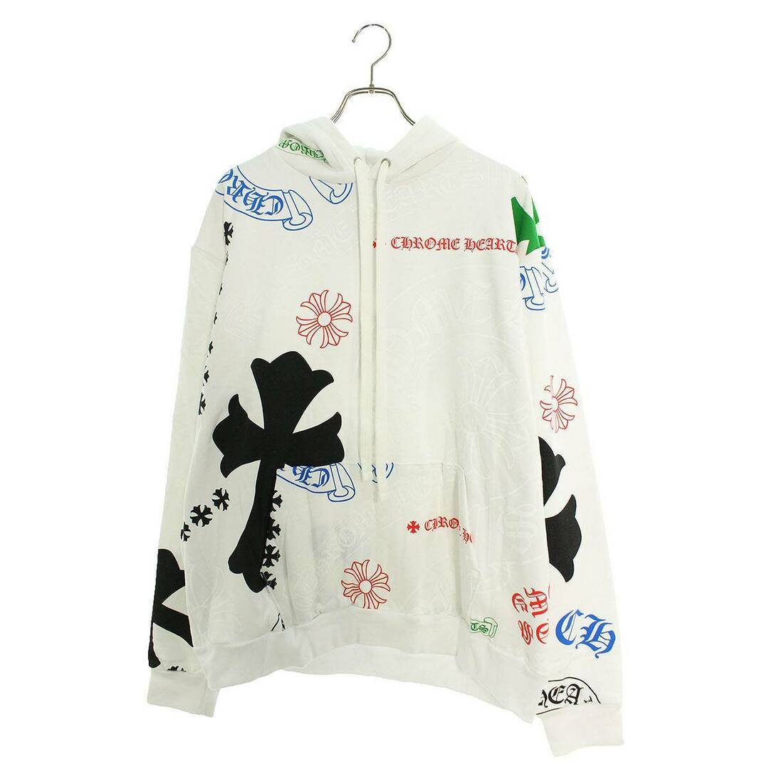 クロムハーツ STENCIL HOODIE 総柄オンライン限定ステンシルプリントプルオーバーパーカー  メンズ XXL