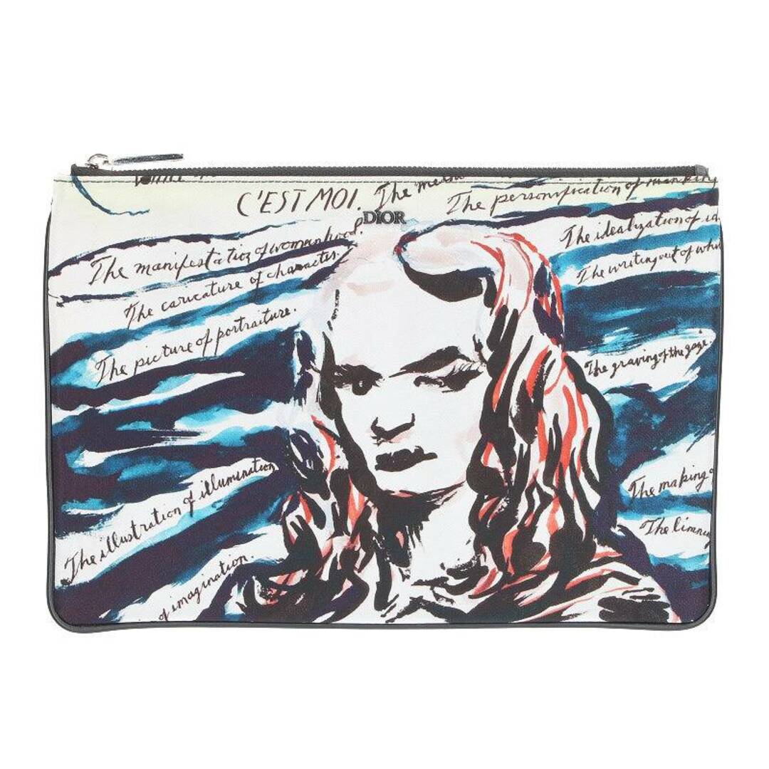 ディオール ×RAYMOND PETTIBON グラフィックプリントナイロンポーチ  メンズ