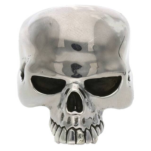 クレイジーピッグ LARGE EVIL SKULL ラージエビルスカルシルバーリング メンズ 17.5号リング(指輪)